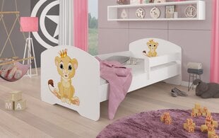 Lastevoodi Adrk Furniture Pepe Lion, 80x160 cm, valge hind ja info | Lastevoodid | kaup24.ee