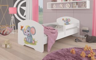 Детская кровать Adrk Furniture Pepe Elephant, 70x140 см, белого цвета цена и информация | Детские кровати | kaup24.ee