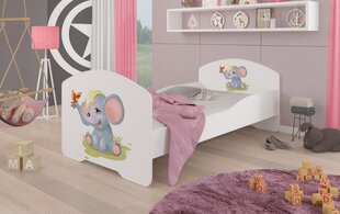 Детская кровать Adrk Furniture Pepe Elephant, 70x140 см, белого цвета цена и информация | Детские кровати | kaup24.ee