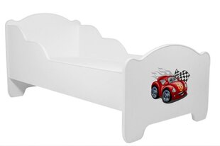 Lastevoodi Adrk Furniture Amadis Car Zagzag, 70x140 cm, valge hind ja info | Lastevoodid | kaup24.ee