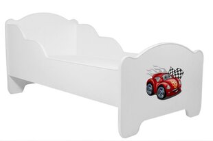 Детская кровать Adrk Furniture Amadis Car Zagzag, 70x140 см, белого цвета цена и информация | Детские кровати | kaup24.ee