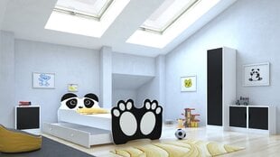 Lastevoodi Adrk Furniture Bear, 80x160 cm, valge/must цена и информация | Детские кровати | kaup24.ee