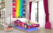 Lastevoodi Adrk Furniture Led Car, 80x160 cm, roosa цена и информация | Lastevoodid | kaup24.ee