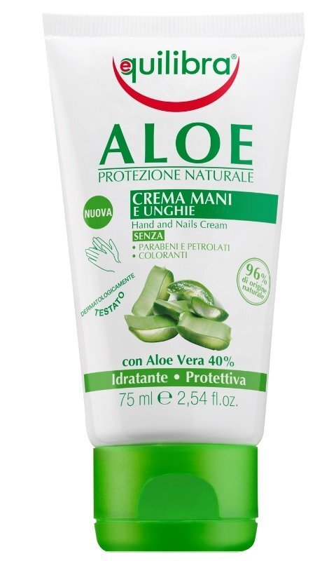 Niisutav kätekreem aaloeekstraktiga Equilibra Aloe Protezione Naturale 75 ml hind ja info | Kehakreemid, losjoonid | kaup24.ee