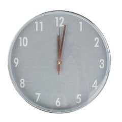 Wall clock GLAM D30cm, silver цена и информация | Часы | kaup24.ee