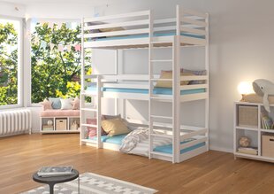 Кровать двухъярусная Adrk Furniture Tedro 80x180 см, белый цвет цена и информация | Детские кровати | kaup24.ee