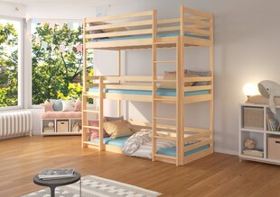 Кровать двухъярусная Adrk Furniture Tedro 80x180 см, коричневый цвет цена и информация | Детские кровати | kaup24.ee