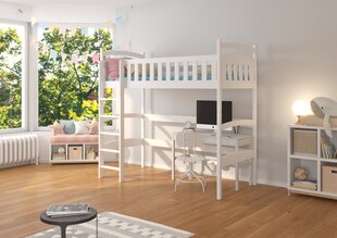 Кровать двухъярусная Adrk Furniture Miago 90x200 см, белый цвет цена и информация | Детские кровати | kaup24.ee