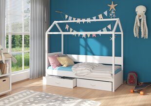 Voodi Adrk Furniture Otello, 90x200 cm, valge цена и информация | Детские кровати | kaup24.ee
