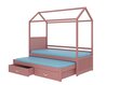 Voodi Adrk Furniture Jonasek koos madratsiga, 80x180cm, roosa hind ja info | Lastevoodid | kaup24.ee