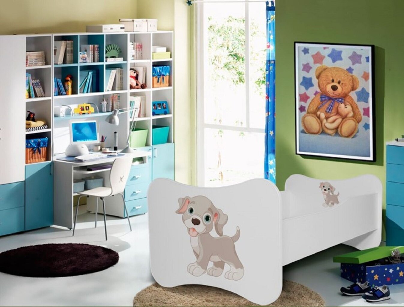 Lastevoodi Adrk Furniture Gonzalo dog, 80x160 cm, valge hind ja info | Lastevoodid | kaup24.ee