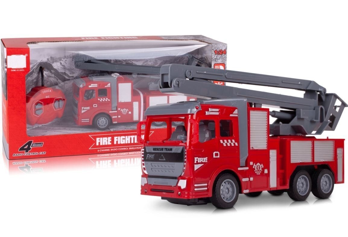 Tuletõrjeauto puldiga 22 cm цена и информация | Poiste mänguasjad | kaup24.ee