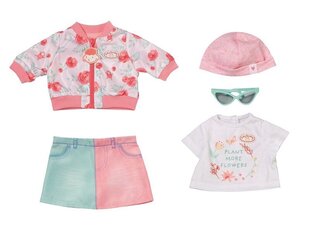 Одежда для куклы Baby Annabell Deluxe Spring, 43 см цена и информация | MUST Металлическая бутылочка с Ярким рисунком (без BPA) (500ml) для мальчиков от 3+ лет Серая с Машинкой | kaup24.ee