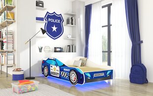 Lastevoodi ADRK Furniture LED Sheriff, 80x160 cm, sinine цена и информация | Детские кровати | kaup24.ee