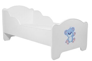 Lastevoodi Adrk Furniture Amadis Blue Bear, 70x140 cm, valge hind ja info | Lastevoodid | kaup24.ee