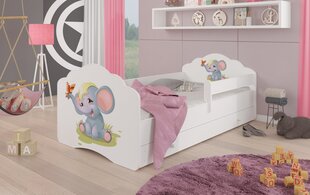 Lastevoodi Adrk Furniture Casimo Elephant, 80x160 cm, valge hind ja info | Lastevoodid | kaup24.ee