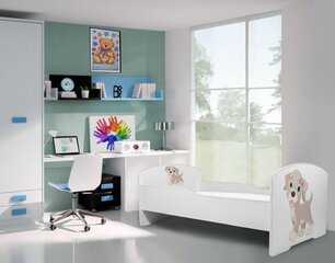 Детская кроватка Adrk Furniture Pepe Dog, 70х140 см, белый цвет цена и информация | Детские кровати | kaup24.ee