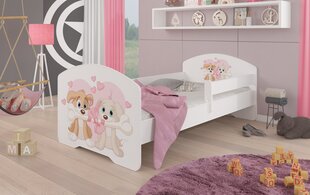 Детская кроватка Adrk Furniture Pepe Dogs, 80х160 см, белого цвета цена и информация | Детские кровати | kaup24.ee