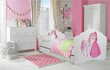 Lastevoodi Adrk Furniture Casimo Princess with horse, 70x140 cm, valge hind ja info | Lastevoodid | kaup24.ee