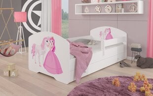 Детская кроватка Adrk Furniture Pepe Princess and horse, 70х140 см, белая цена и информация | Детские кровати | kaup24.ee