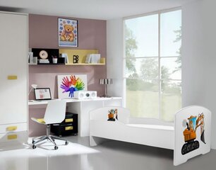 Lastevoodi Adrk Furniture Pepe digger, 80x160 cm, valge hind ja info | Lastevoodid | kaup24.ee