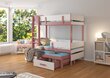 Narivoodi Adrk Furniture Etapo, 80x180 cm, valge/roosa цена и информация | Lastevoodid | kaup24.ee