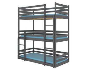 Кровать двухъярусная Adrk Furniture Tedro 80x180 см, серый цвет цена и информация | Детские кровати | kaup24.ee