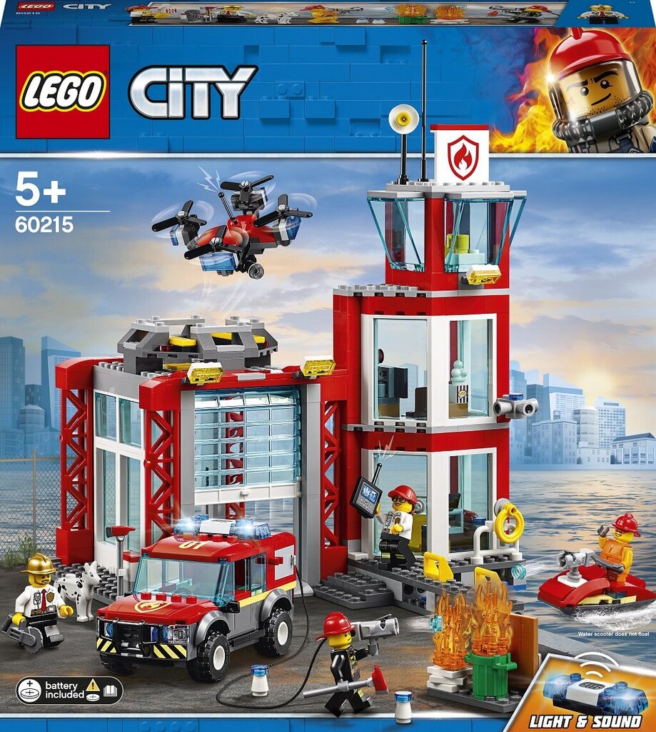 60215 LEGO® City Tuletõrjedepoo цена и информация | Klotsid ja konstruktorid | kaup24.ee