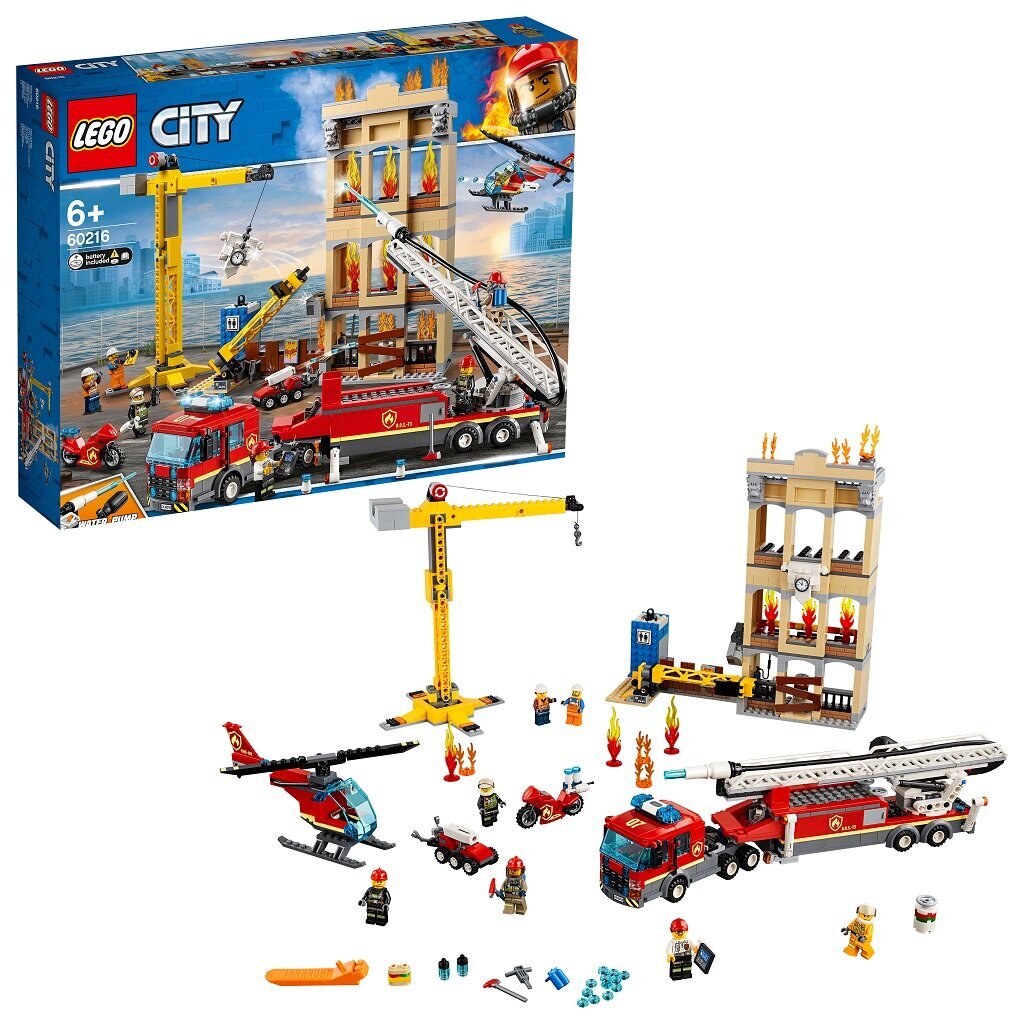 60216 LEGO® City Kesklinna tuletõrjebrigaad цена и информация | Klotsid ja konstruktorid | kaup24.ee