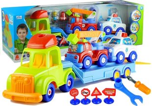 Traktor koos täiendavate sõidukitega hind ja info | Poiste mänguasjad | kaup24.ee