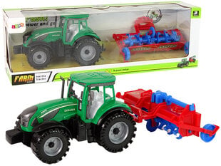 Трактор со съемной крышей и плугом, зеленый цена и информация | Игрушки для мальчиков | kaup24.ee