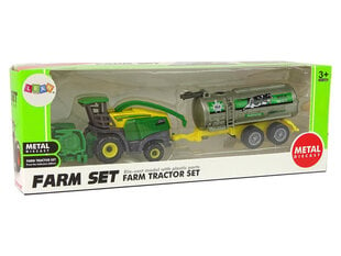 Traktor koos haagisega, roheline/kollane hind ja info | Poiste mänguasjad | kaup24.ee