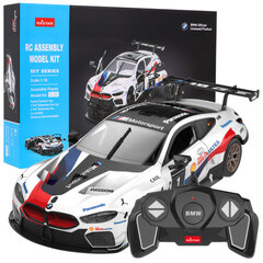 Kaugjuhitav auto BMW M8 GTE, 1:18, valge цена и информация | Игрушки для мальчиков | kaup24.ee