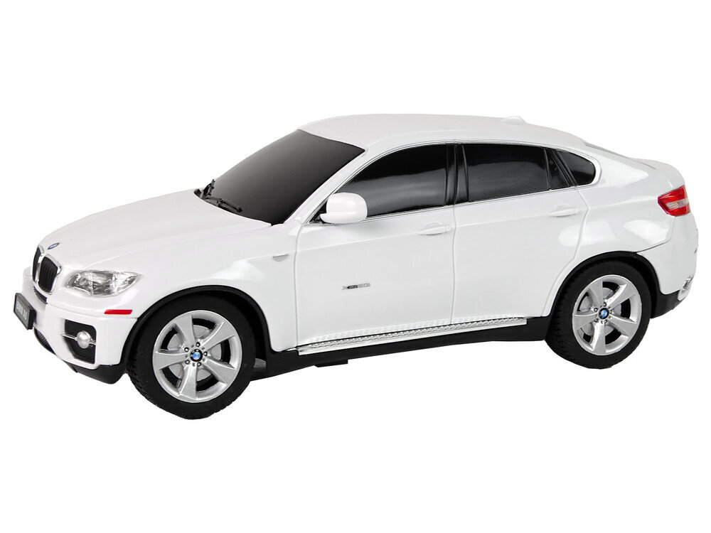 Kaugjuhitav auto BMW X6, 1:24, valge цена и информация | Poiste mänguasjad | kaup24.ee