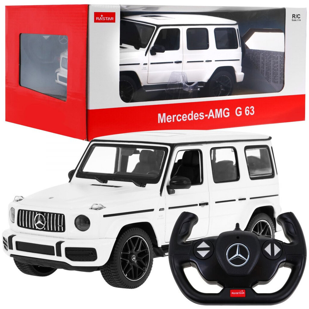 Автомобиль Mercedes Benz G63 на дистанционном управлении, 1:14, белый цена  | kaup24.ee