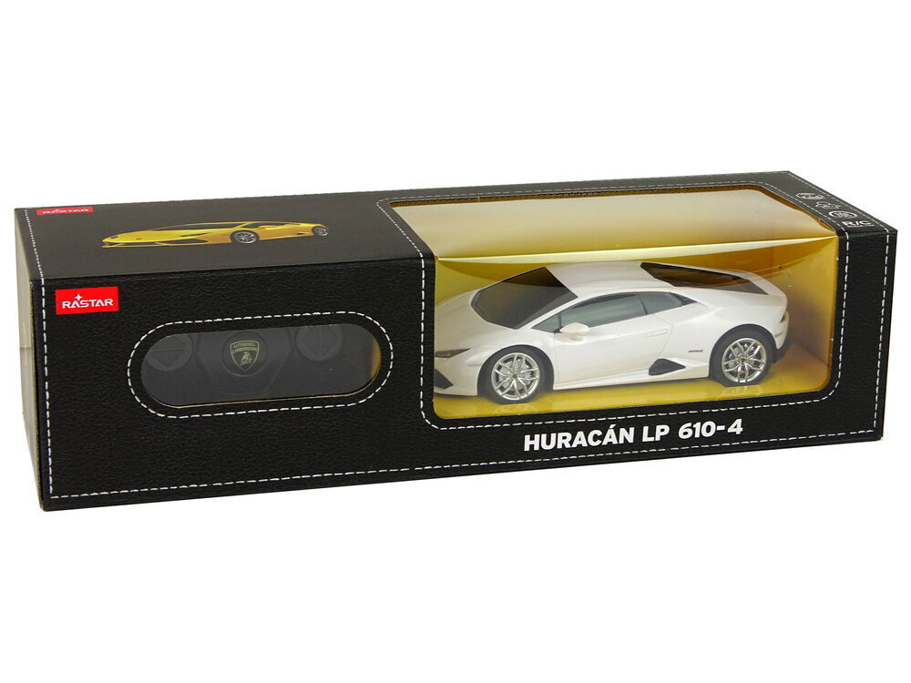 Kaugjuhitav auto Lamborghini Huracan, 1:24, valge hind ja info | Poiste mänguasjad | kaup24.ee