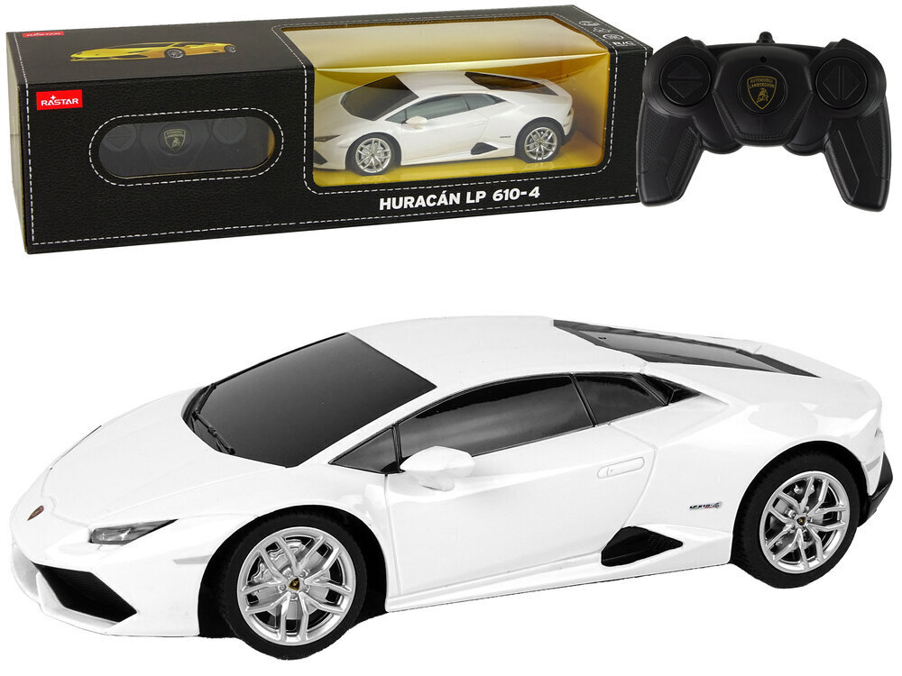 Kaugjuhitav auto Lamborghini Huracan, 1:24, valge hind ja info | Poiste mänguasjad | kaup24.ee