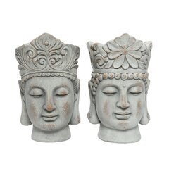 Lillepott BUDHA HEAD H36cm, hall, mix hind ja info | Dekoratiivsed lillepotid | kaup24.ee