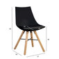 Tool Home4You Seiko, 47x55xH80cm, must hind ja info | Söögilaua toolid, köögitoolid | kaup24.ee