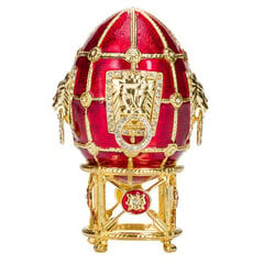 Faberge stiilis muna, ehtekarp lõvidega цена и информация | Другие оригинальные подарки | kaup24.ee