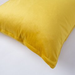 Pillow VELVET 2, 45x45cm, yellow цена и информация | Декоративные подушки и наволочки | kaup24.ee