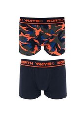 Боксеры North Ways Narcis 1709 Navy камуфляж/оранжевый, размер XL цена и информация | Мужские трусы | kaup24.ee