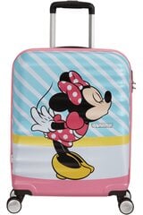 Чемодан для ручной клади American Tourister Wavebreaker Spinner Disney Minnie Pink Kiss, 55 см цена и информация | Чемоданы, дорожные сумки  | kaup24.ee