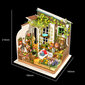 Puidust kokkupandav miniatuur - roombox Miller's flower house RB007e hind ja info | Klotsid ja konstruktorid | kaup24.ee