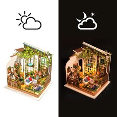 Puidust kokkupandav miniatuur - roombox Miller's flower house RB007e цена и информация | Конструкторы и кубики | kaup24.ee