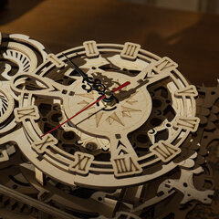 Puidust 3D pusle TM Varvikas - Owl Clock RK004e hind ja info | Klotsid ja konstruktorid | kaup24.ee