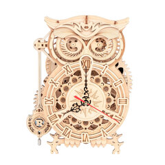 Puidust 3D pusle TM Varvikas - Owl Clock RK004e цена и информация | Конструкторы и кубики | kaup24.ee