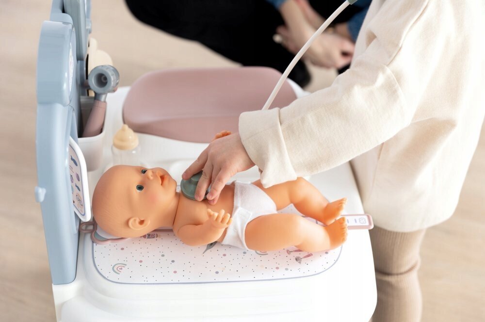 Hoolduskeskus elektroonilise tahvelarvutiga + 24 tarvikut Smoby Baby Care цена и информация | Tüdrukute mänguasjad | kaup24.ee