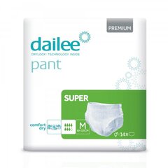 Подгузники для взрослых Dailee Pant Premium Super M, 14 шт. цена и информация | Подгузники, прокладки, одноразовые пеленки для взрослых | kaup24.ee