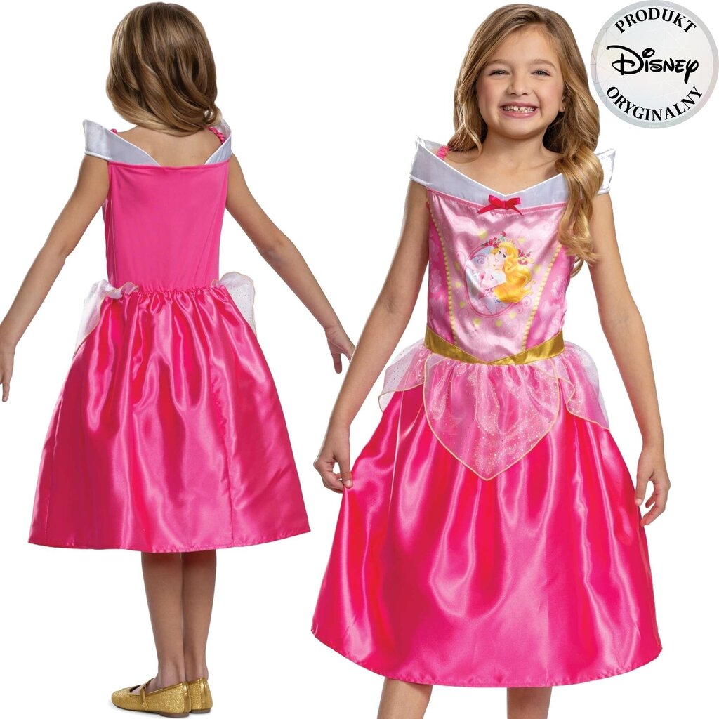 Karnevali kostüüm Disney Uinuv kaunitar printsess Aurora 124-135 cm 7-8 aastat hind ja info | Karnevali kostüümid | kaup24.ee
